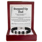 Stepped Up Dad Leather Bracelet