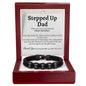 Stepped Up Dad Leather Bracelet