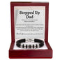 Stepped Up Dad Leather Bracelet