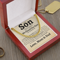 To Our Son Love Mom and Dad Classic Cuban Necklace