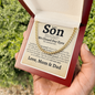 To Our Son Love Mom and Dad Classic Cuban Necklace