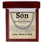 To Our Son Love Mom and Dad Classic Cuban Necklace