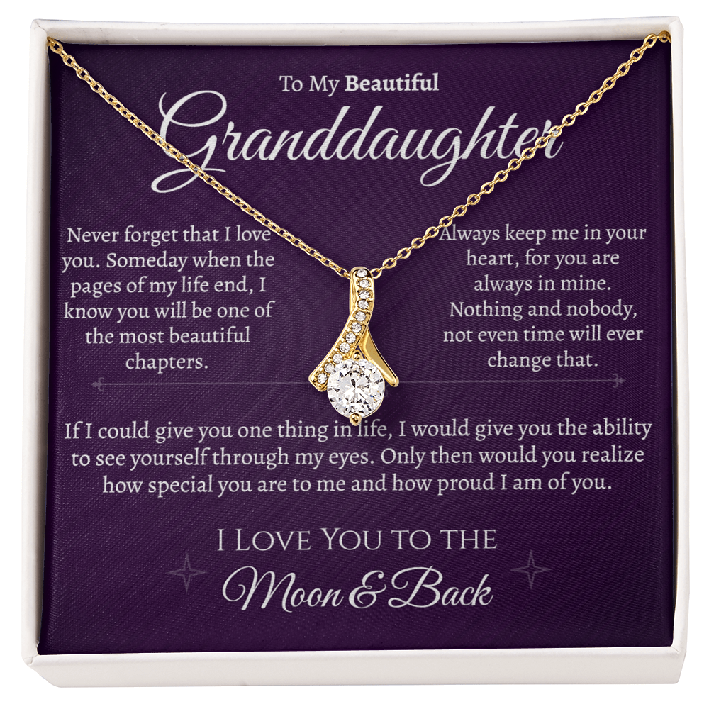 Granddaughter Moon and Back Alluring Beauty Necklace