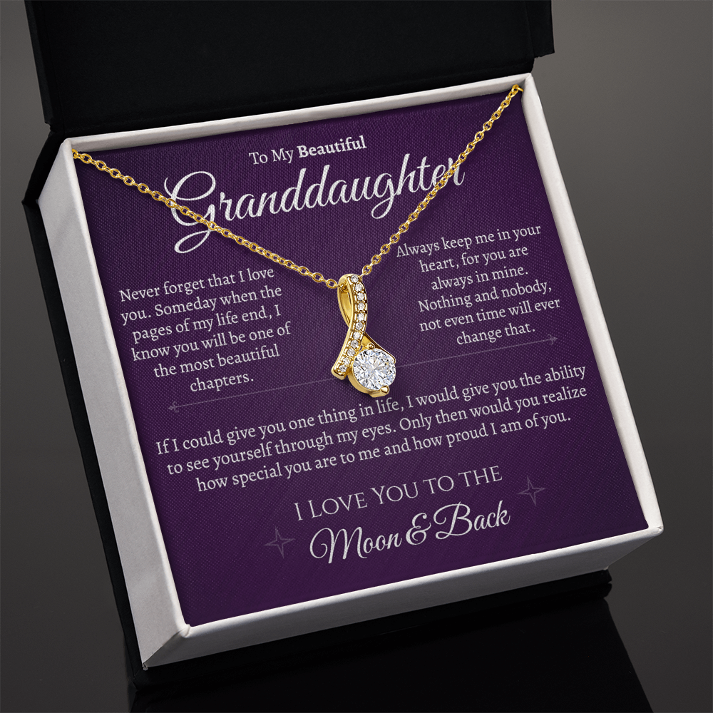 Granddaughter Moon and Back Alluring Beauty Necklace