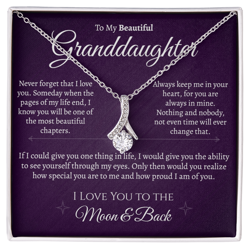 Granddaughter Moon and Back Alluring Beauty Necklace