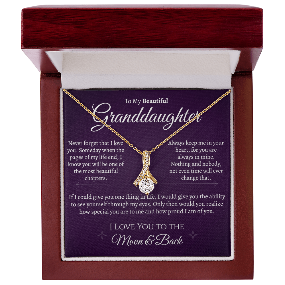 Granddaughter Moon and Back Alluring Beauty Necklace