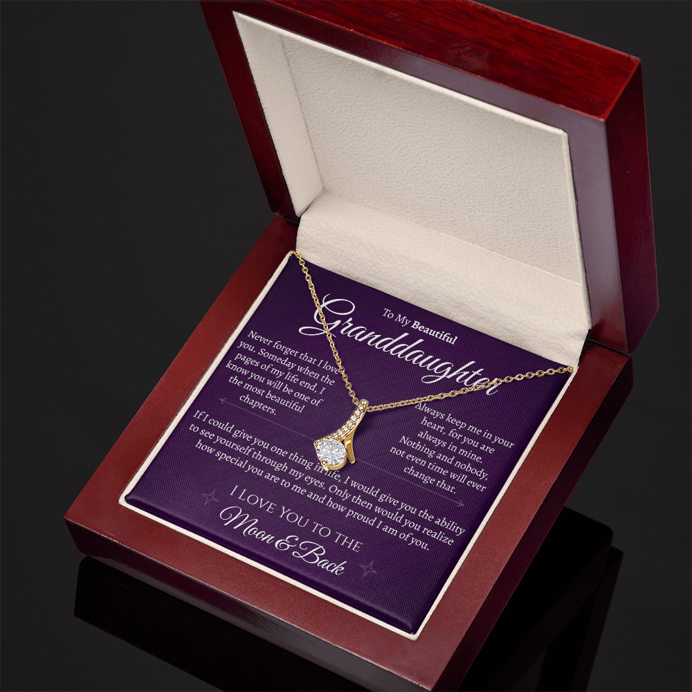 Granddaughter Moon and Back Alluring Beauty Necklace