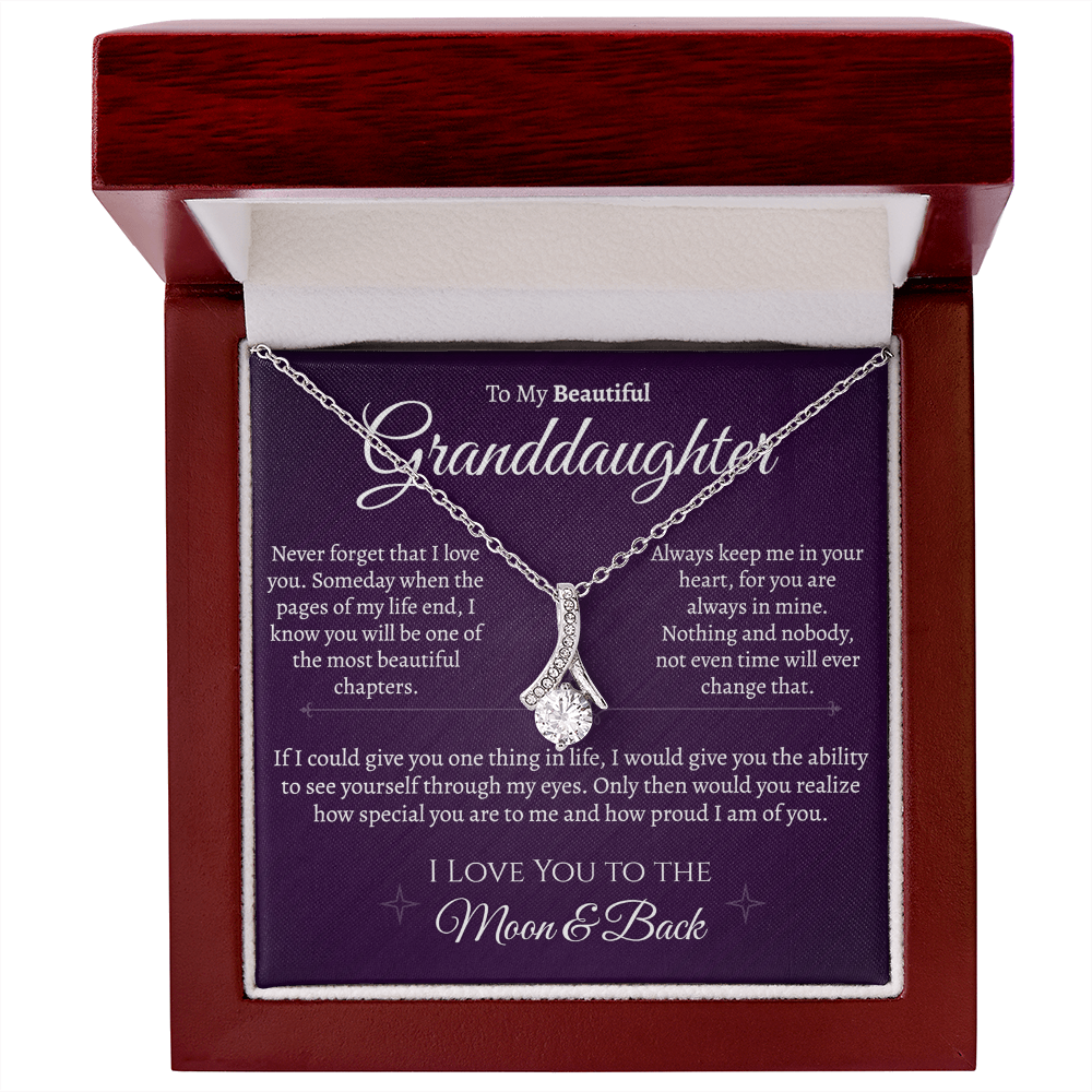 Granddaughter Moon and Back Alluring Beauty Necklace