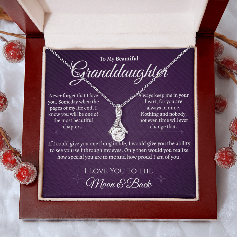 Granddaughter Moon and Back Alluring Beauty Necklace