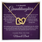 Granddaughter Moon and Back Interlocking Hearts Necklace