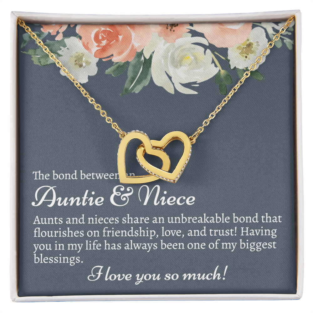Aunt & Niece Interlocking Hearts Necklace