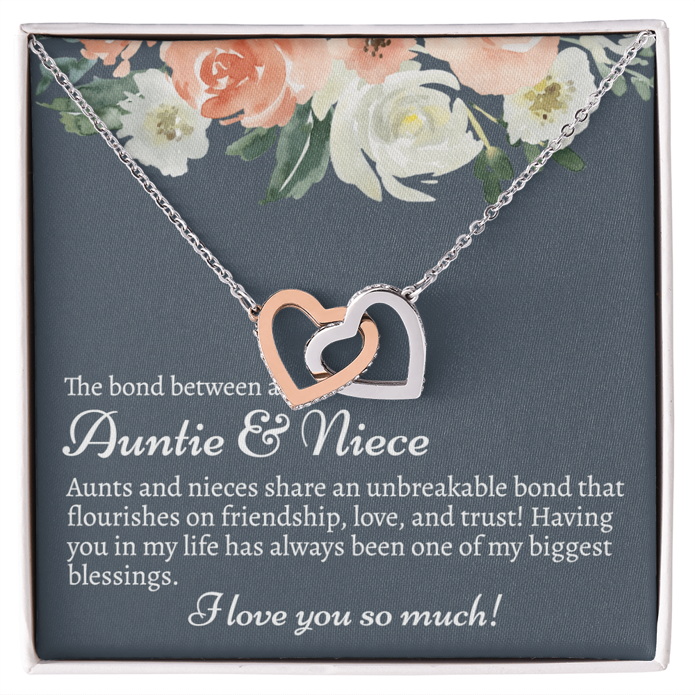 Aunt & Niece Interlocking Hearts Necklace