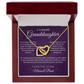 Granddaughter Moon and Back Interlocking Hearts Necklace
