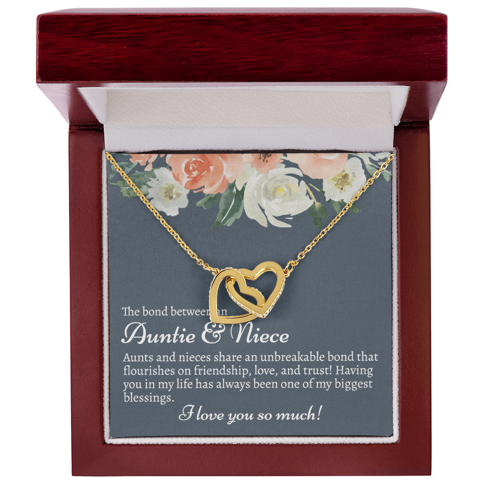 Aunt & Niece Interlocking Hearts Necklace