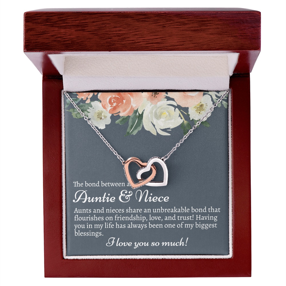 Aunt & Niece Interlocking Hearts Necklace