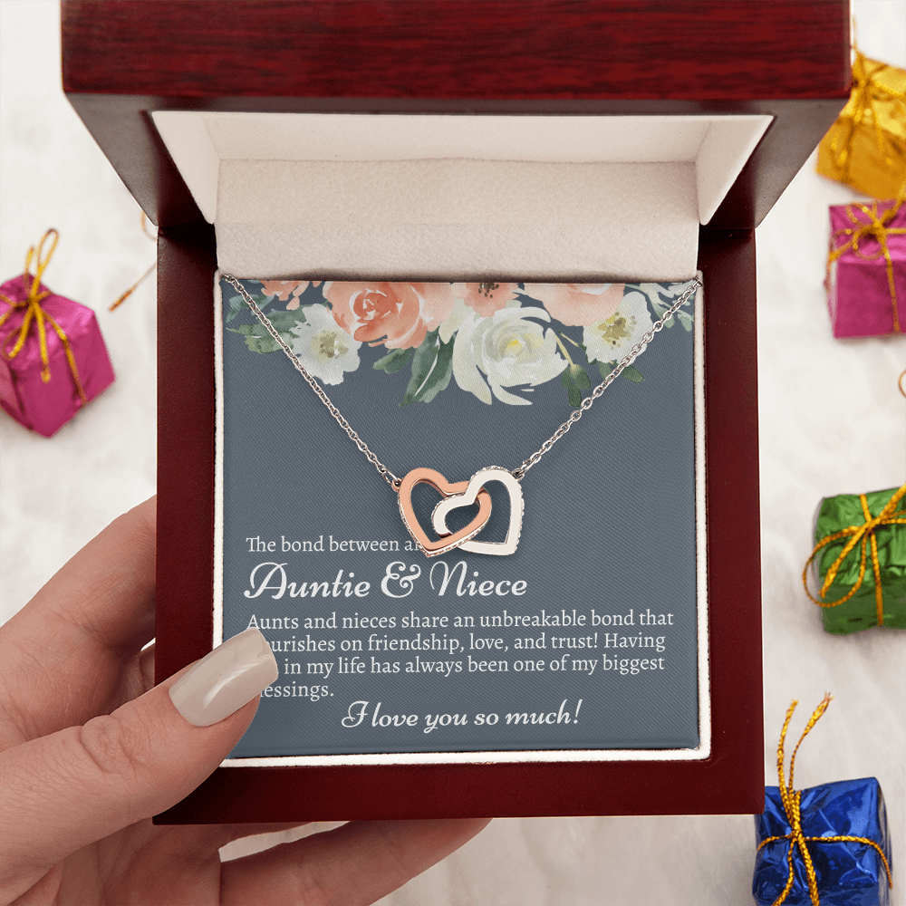 Aunt & Niece Interlocking Hearts Necklace