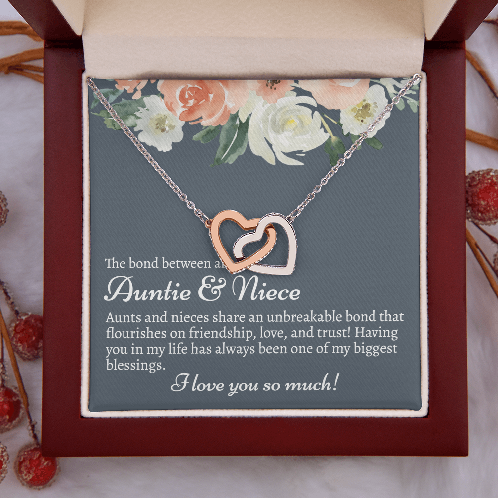 Aunt & Niece Interlocking Hearts Necklace
