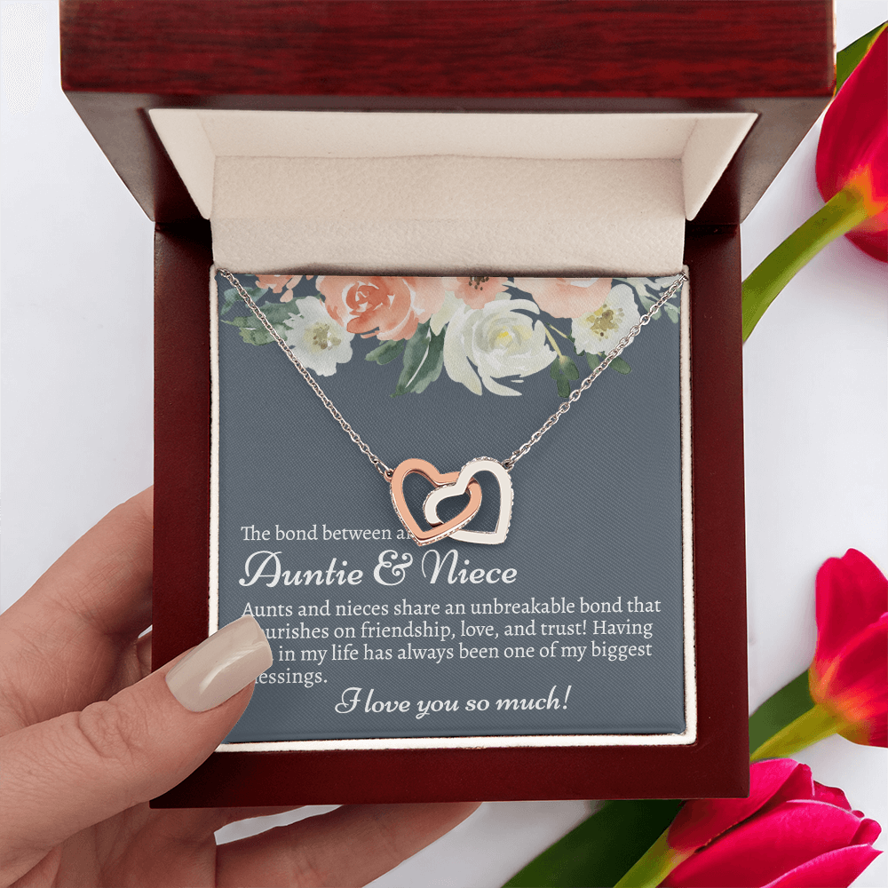 Aunt & Niece Interlocking Hearts Necklace