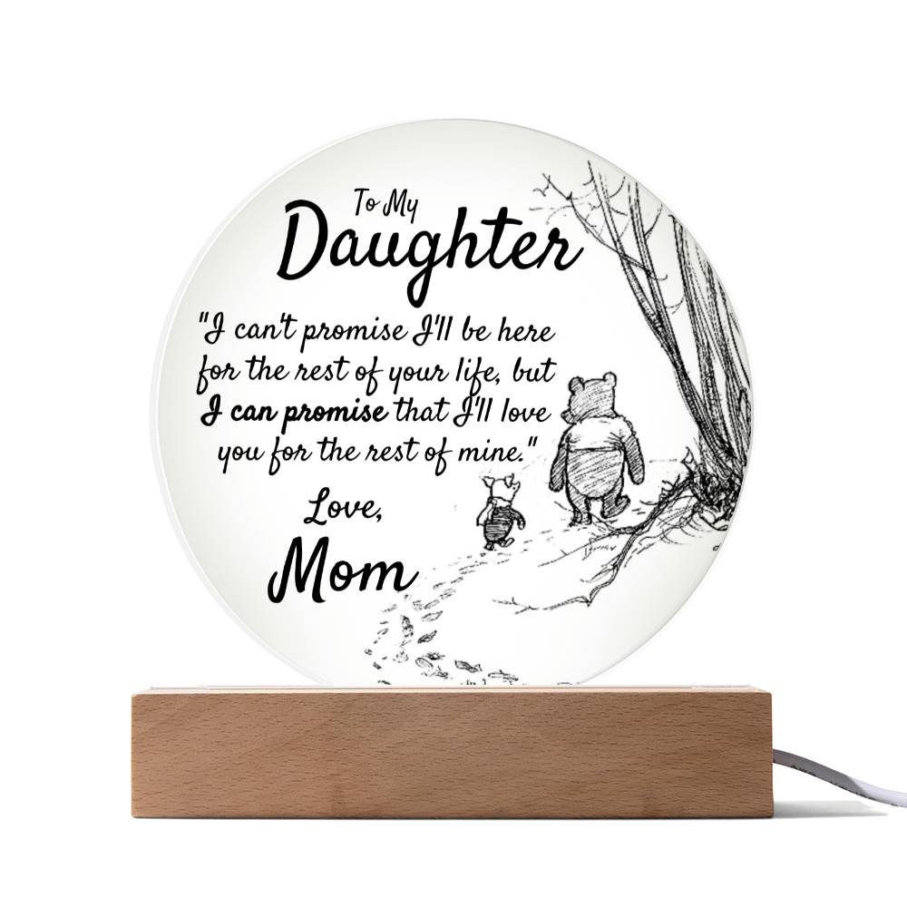 Daughter Love Mom Circle Acrylic