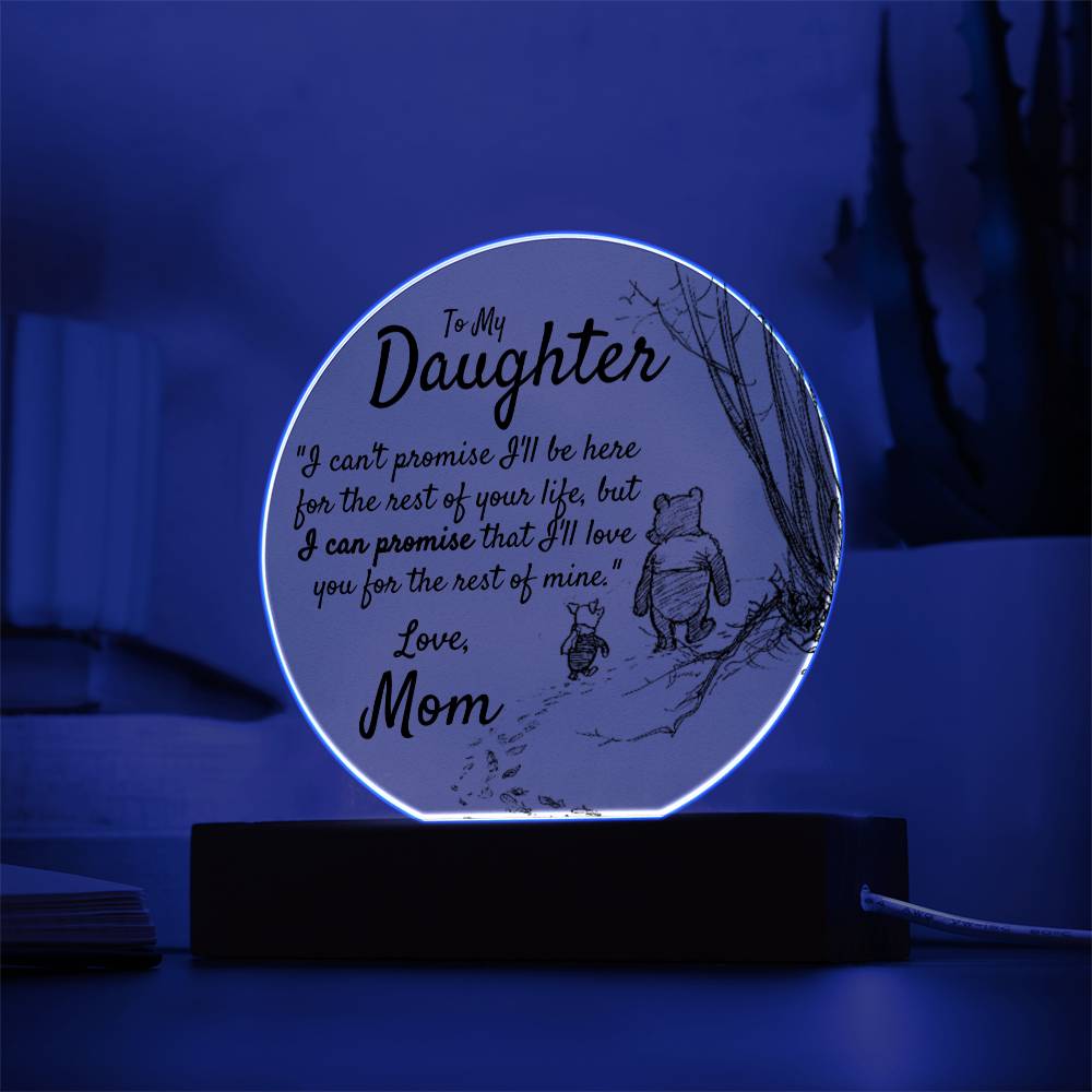 Daughter Love Mom Circle Acrylic