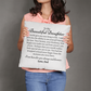Beautiful Daughter Love Dad Pillow Insert & Cover