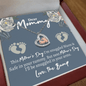Dear Mommy .925 Sterling Silver Baby Feet Heart Necklace - Love You This Much