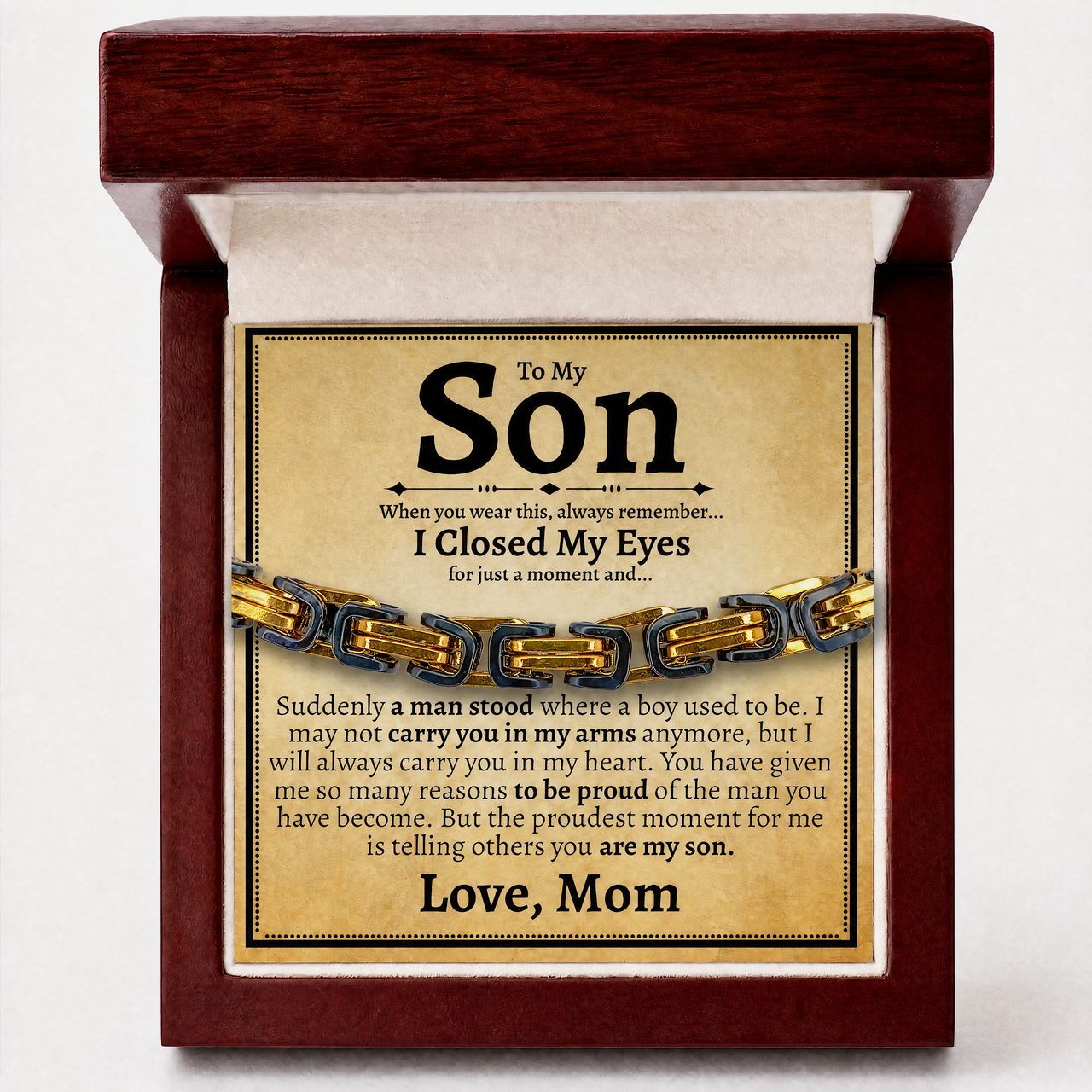A Bracelet He’ll Wear. A Message He’ll Never Forget.