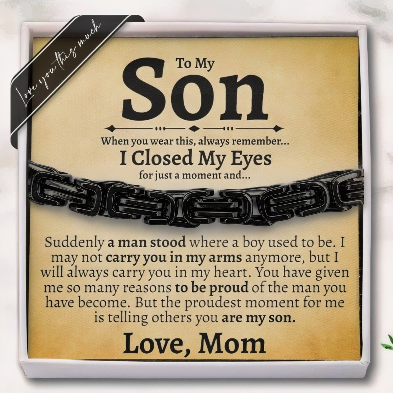 A Bracelet He’ll Wear. A Message He’ll Never Forget.