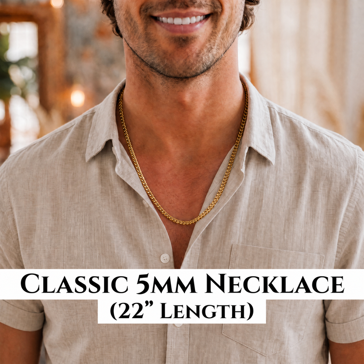 Classic Promise Necklace - 5mm (22" Length)