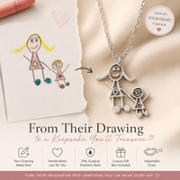 Thumbnail for Custom Drawing Jewelry – Turn Their Artwork Into a Necklace, Bracelet or Keychain