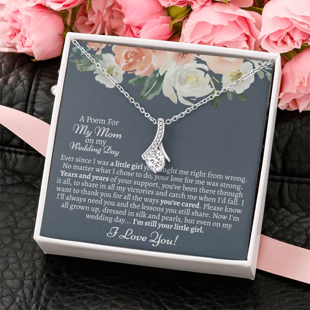 Mom Poem From Bride Alluring Beauty Necklace - Love You This Much