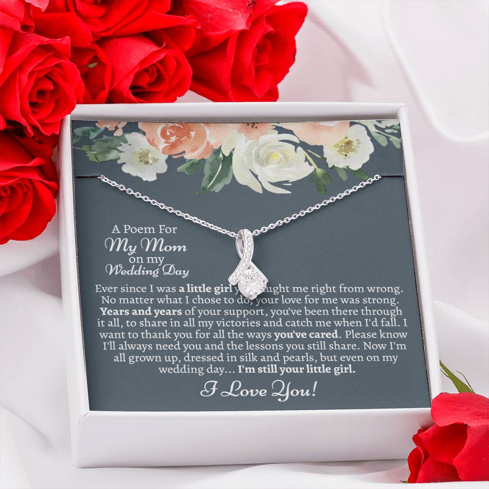 Mom Poem From Bride Alluring Beauty Necklace - Love You This Much