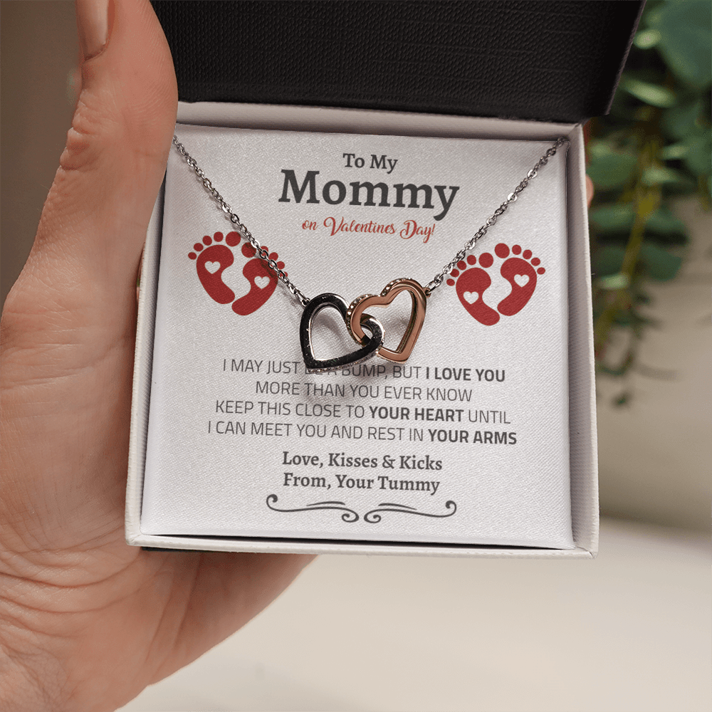 Mommy (From Bump) Interlocking Hearts Necklace | Valentine's Edition - Love You This Much