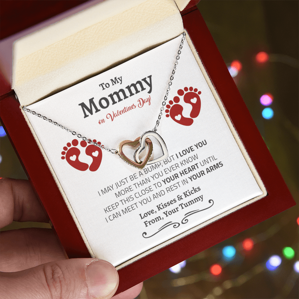 Mommy (From Bump) Interlocking Hearts Necklace | Valentine's Edition - Love You This Much