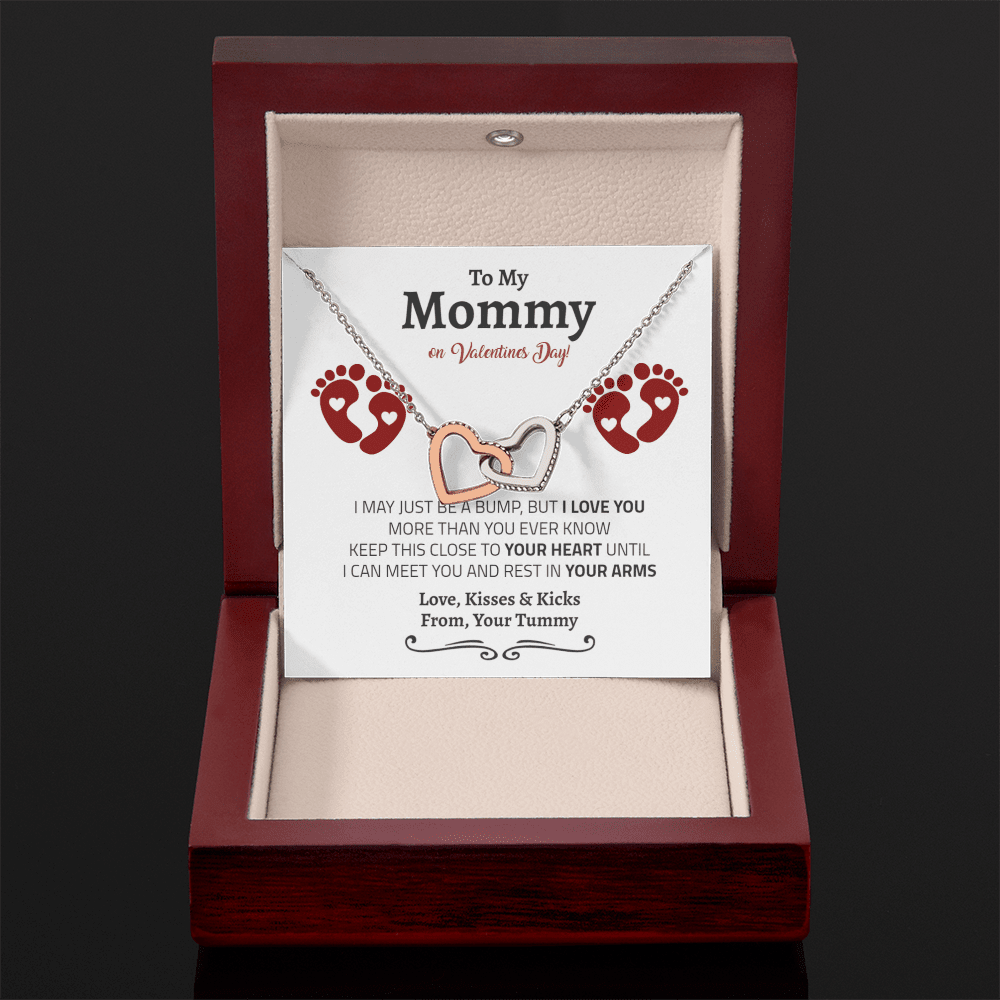 Mommy (From Bump) Interlocking Hearts Necklace | Valentine's Edition - Love You This Much