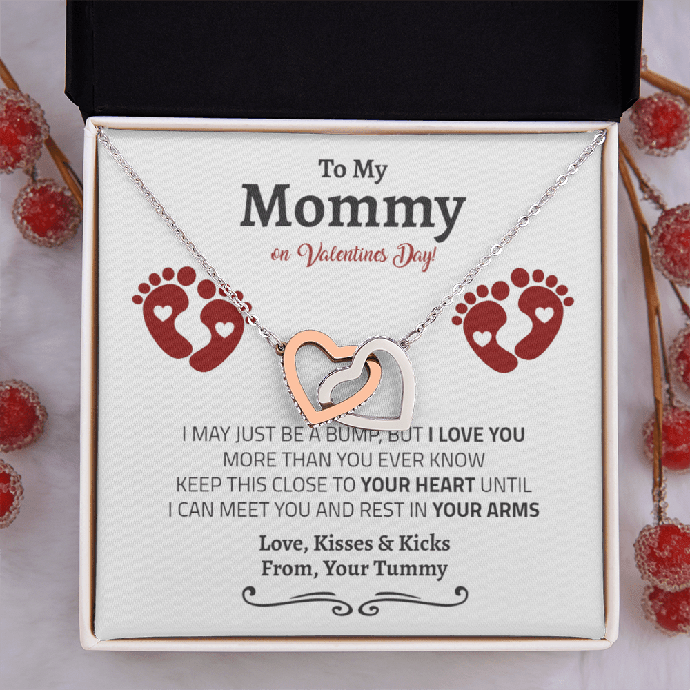 Mommy (From Bump) Interlocking Hearts Necklace | Valentine's Edition - Love You This Much