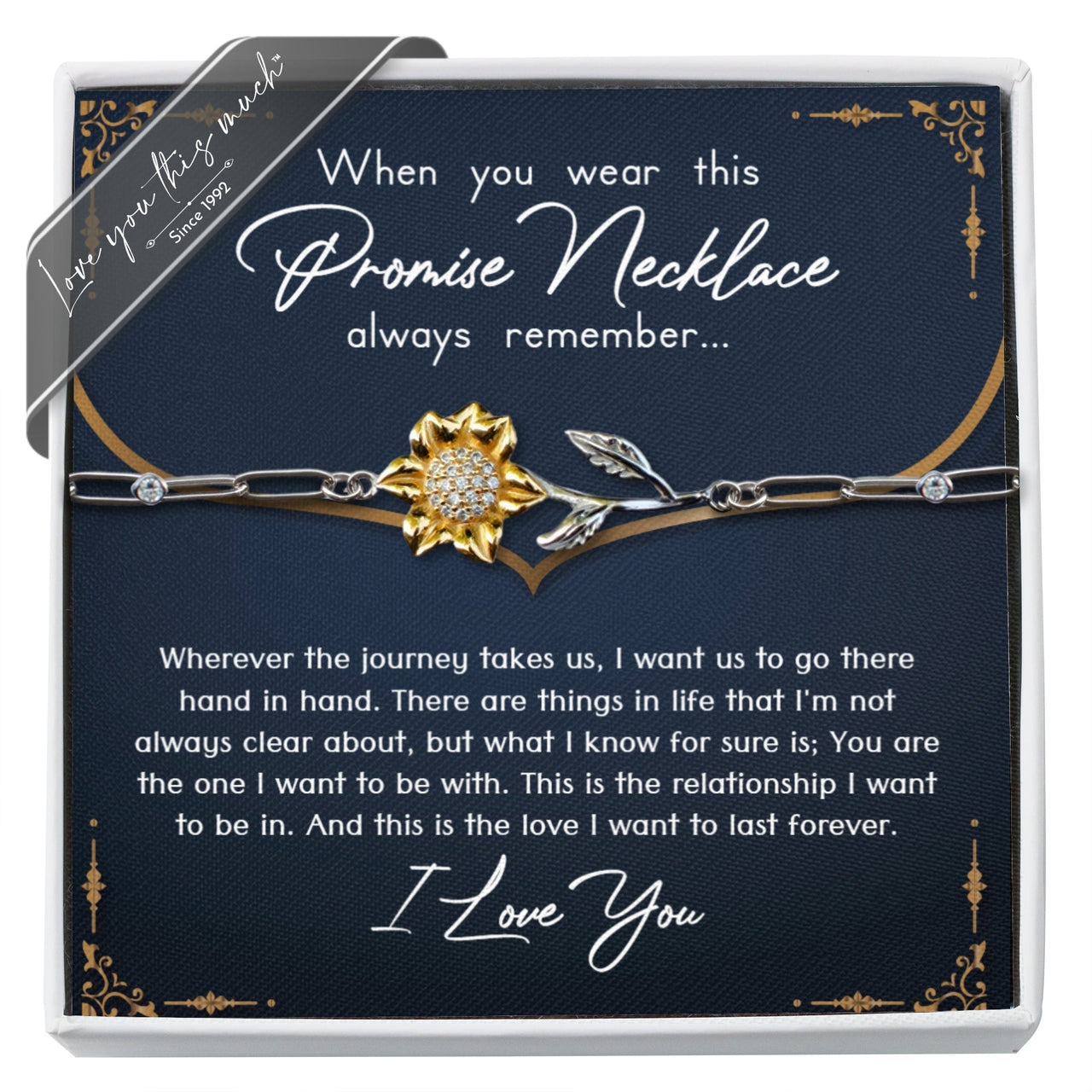 Our Journey Promise Sunflower Bracelet - Love You This Much