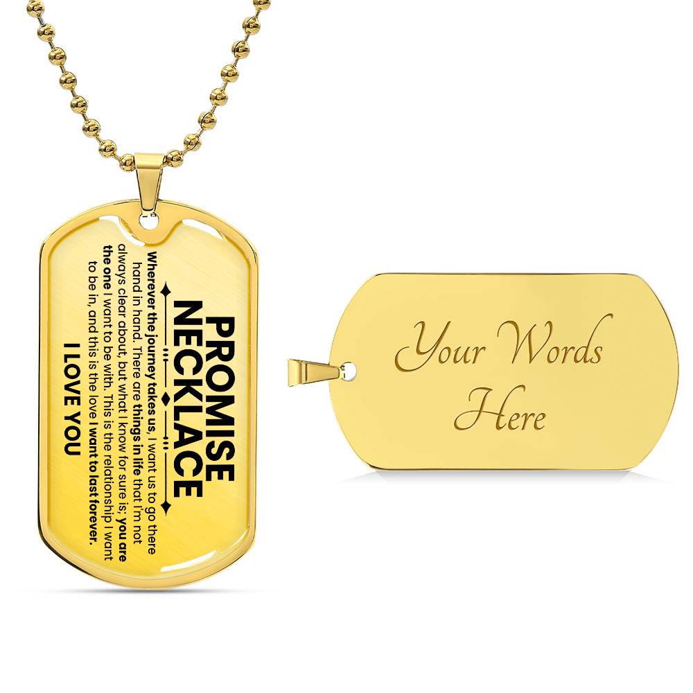 Promise Dog Tag Necklace - Love You This Much