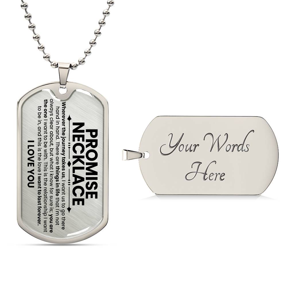 Promise Dog Tag Necklace - Love You This Much