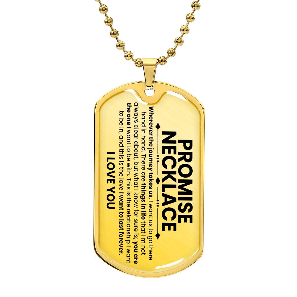 Promise Dog Tag Necklace - Love You This Much