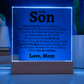Son "Love Mom" Acrylic Keepsake - Love You This Much