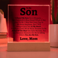 Son "Love Mom" Acrylic Keepsake - Love You This Much