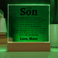 Son "Love Mom" Acrylic Keepsake - Love You This Much