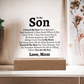 Son "Love Mom" Acrylic Keepsake - Love You This Much