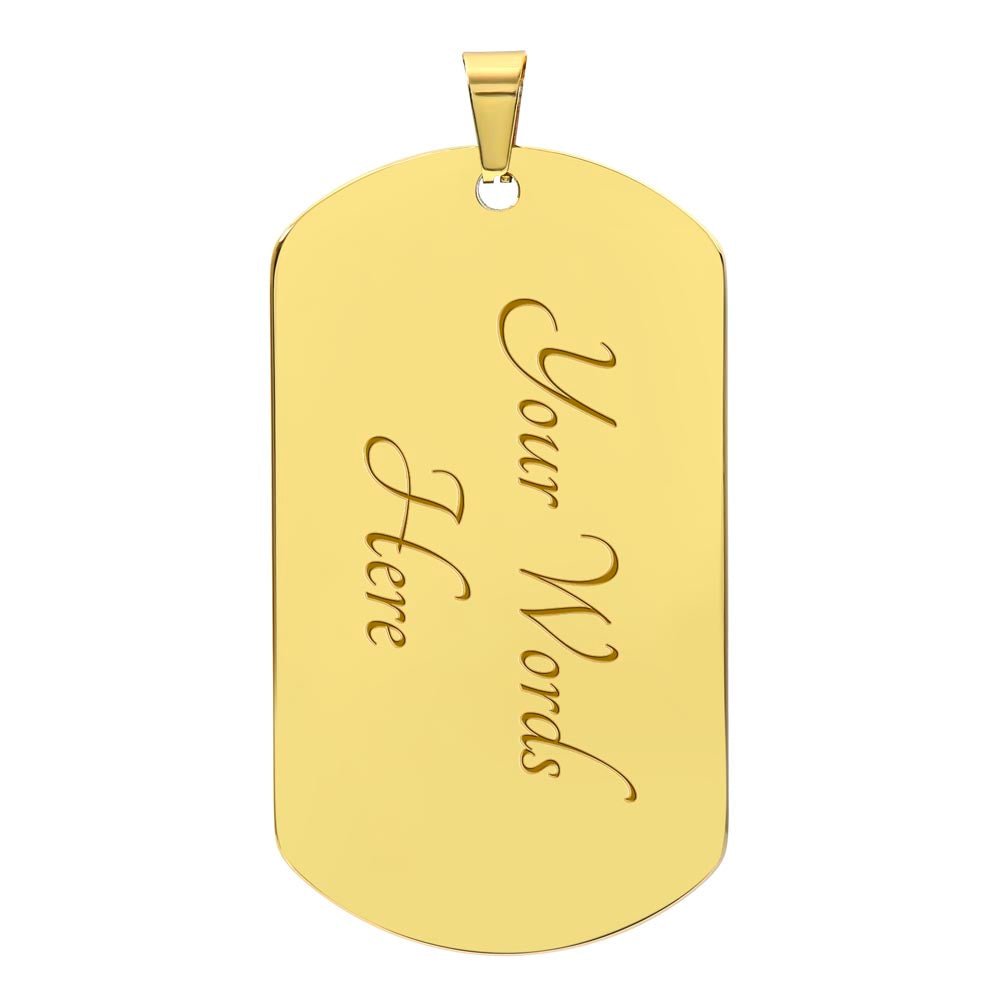 Son Love Mom Beige Dog Tag Necklace - Love You This Much