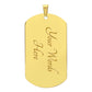Son Love Mom Black Dog Tag Necklace - Love You This Much