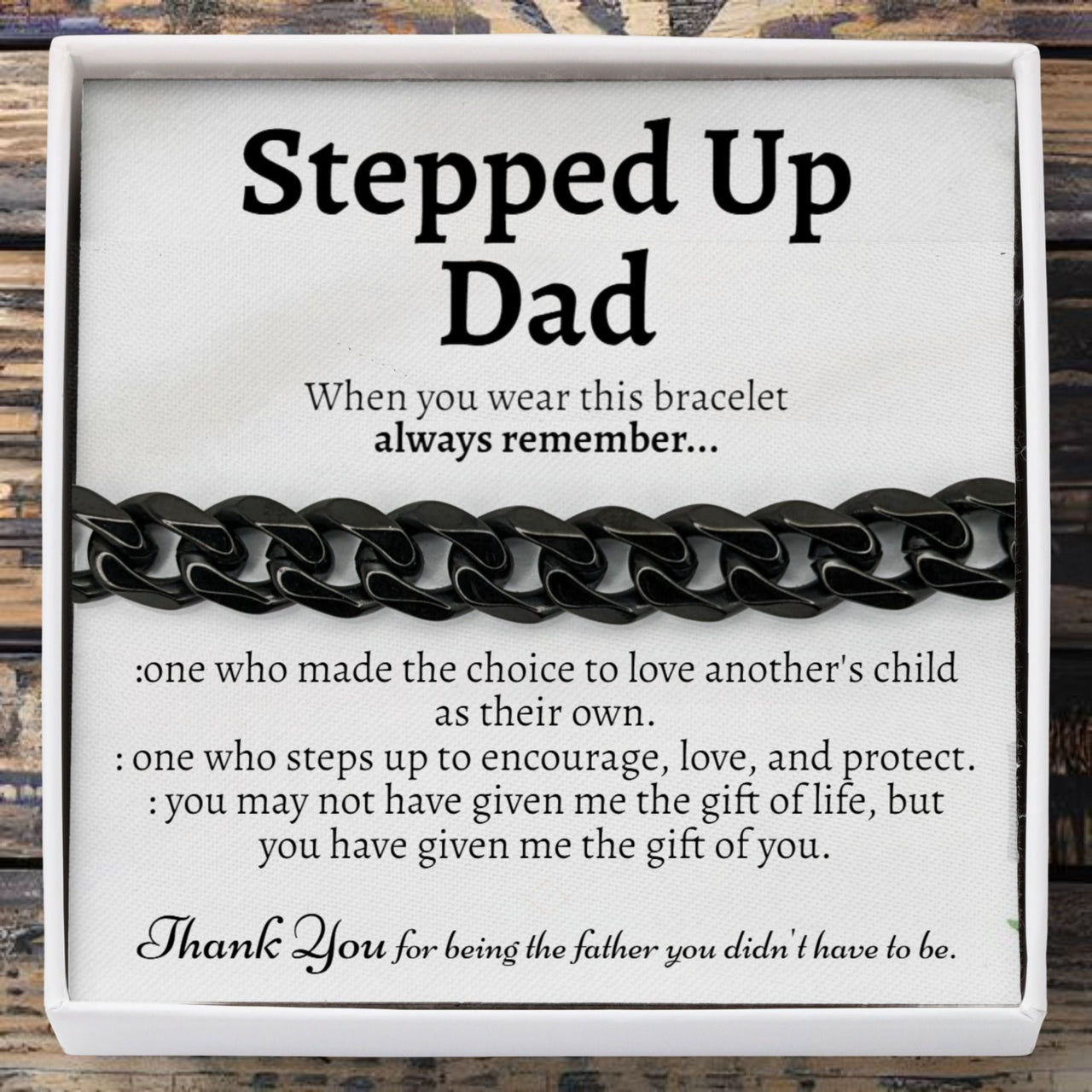 Stepped Up Dad Classic 5mm Cuban Bracelet - Love You This Much