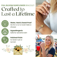 Thumbnail for Aunt & Niece 18k Sunflower Bracelet