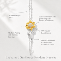 Thumbnail for Aunt & Niece 18k Sunflower Bracelet