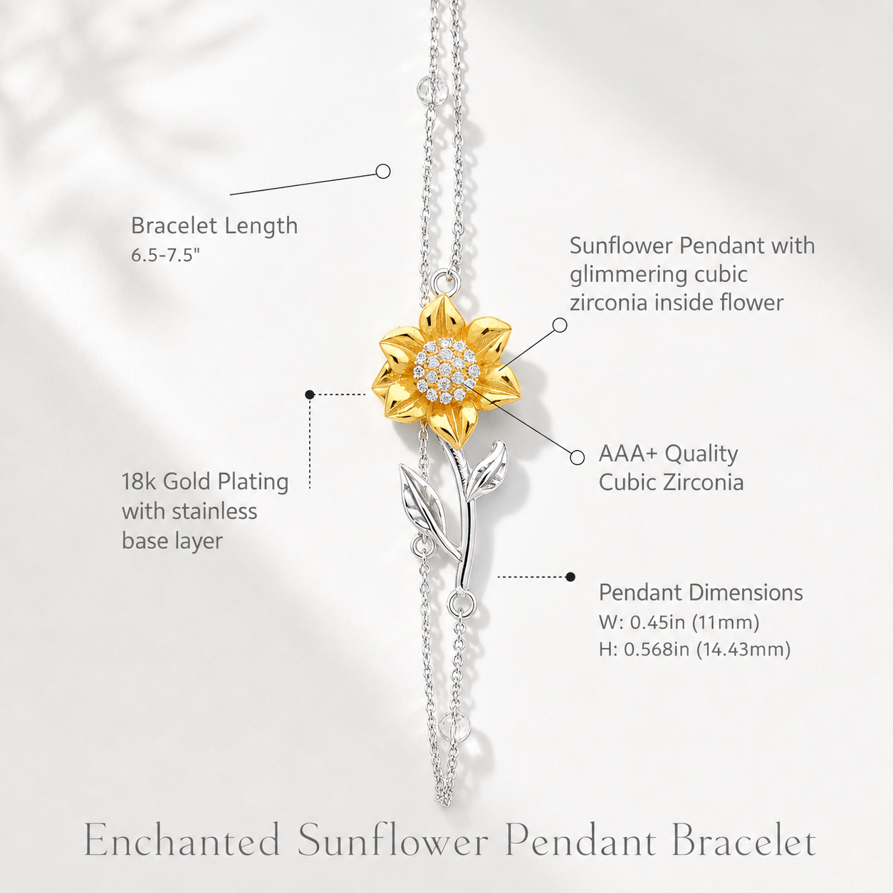 Niece Enchanted Sunflower Bracelet